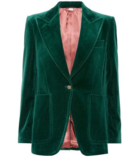 green gucci blazer|gucci fitted silk blazer women.